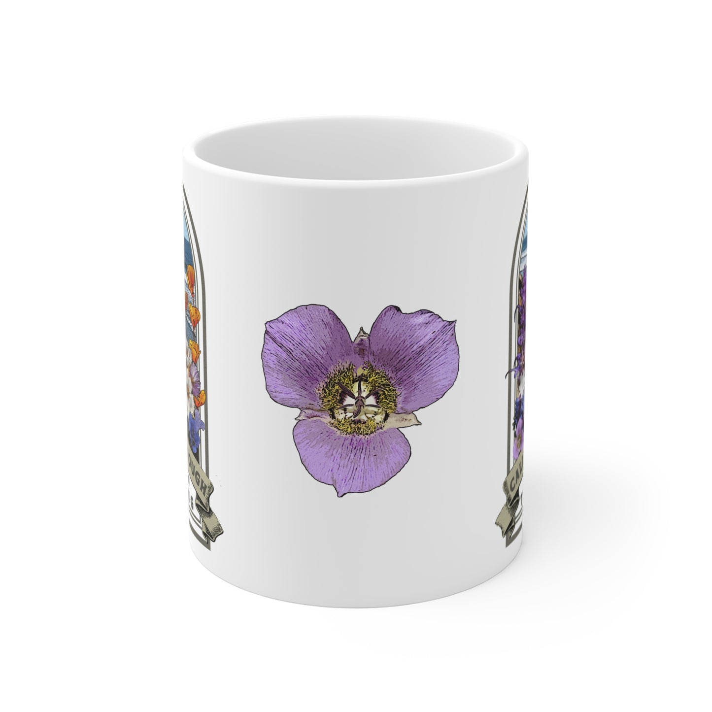 California Tough Native Plant Mug 11oz, Support the Environment with Native Plants. Celebrate Your Garden's Natural Strength.