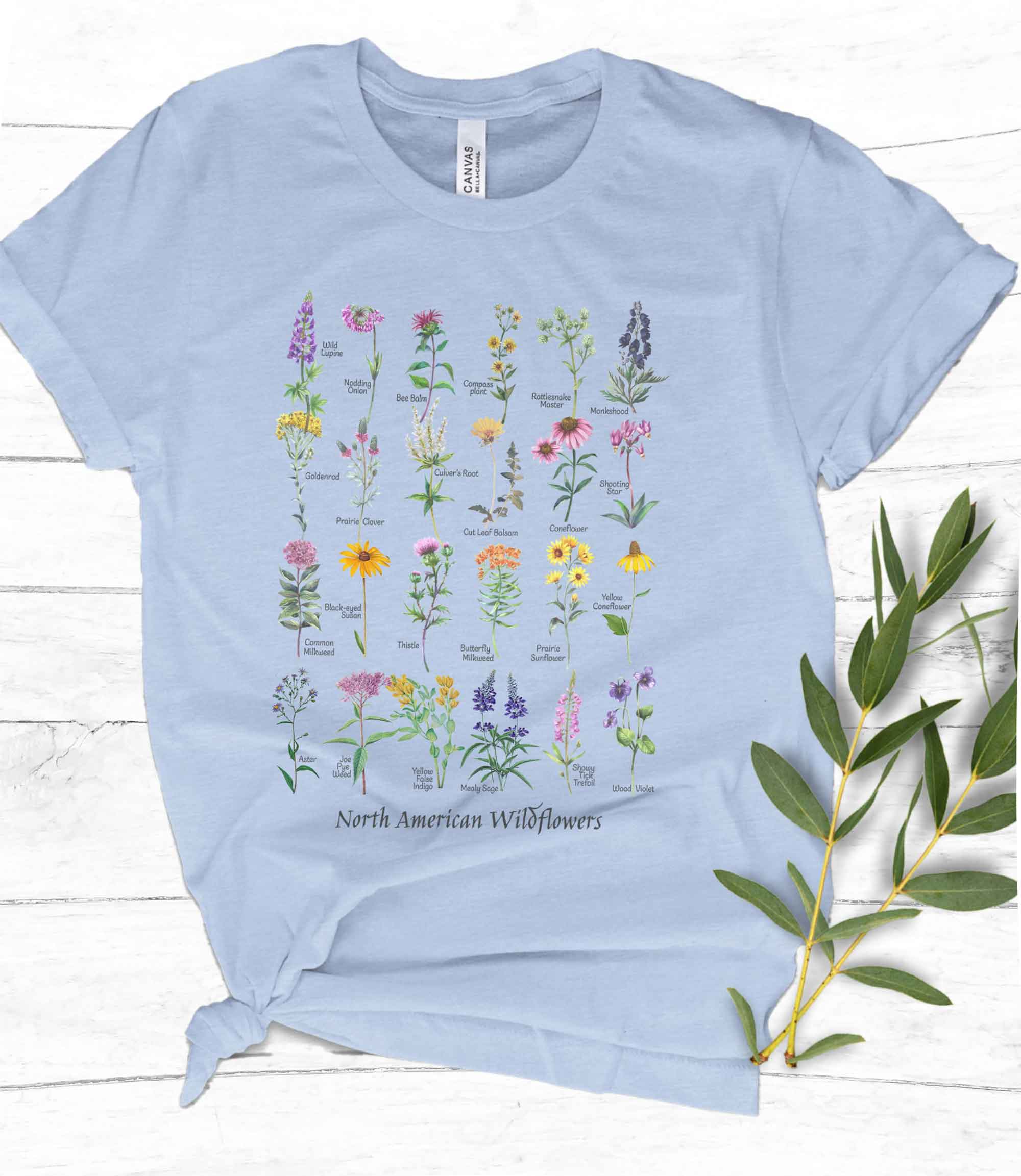 Native Wildflowers North America, Native plants t-shirt