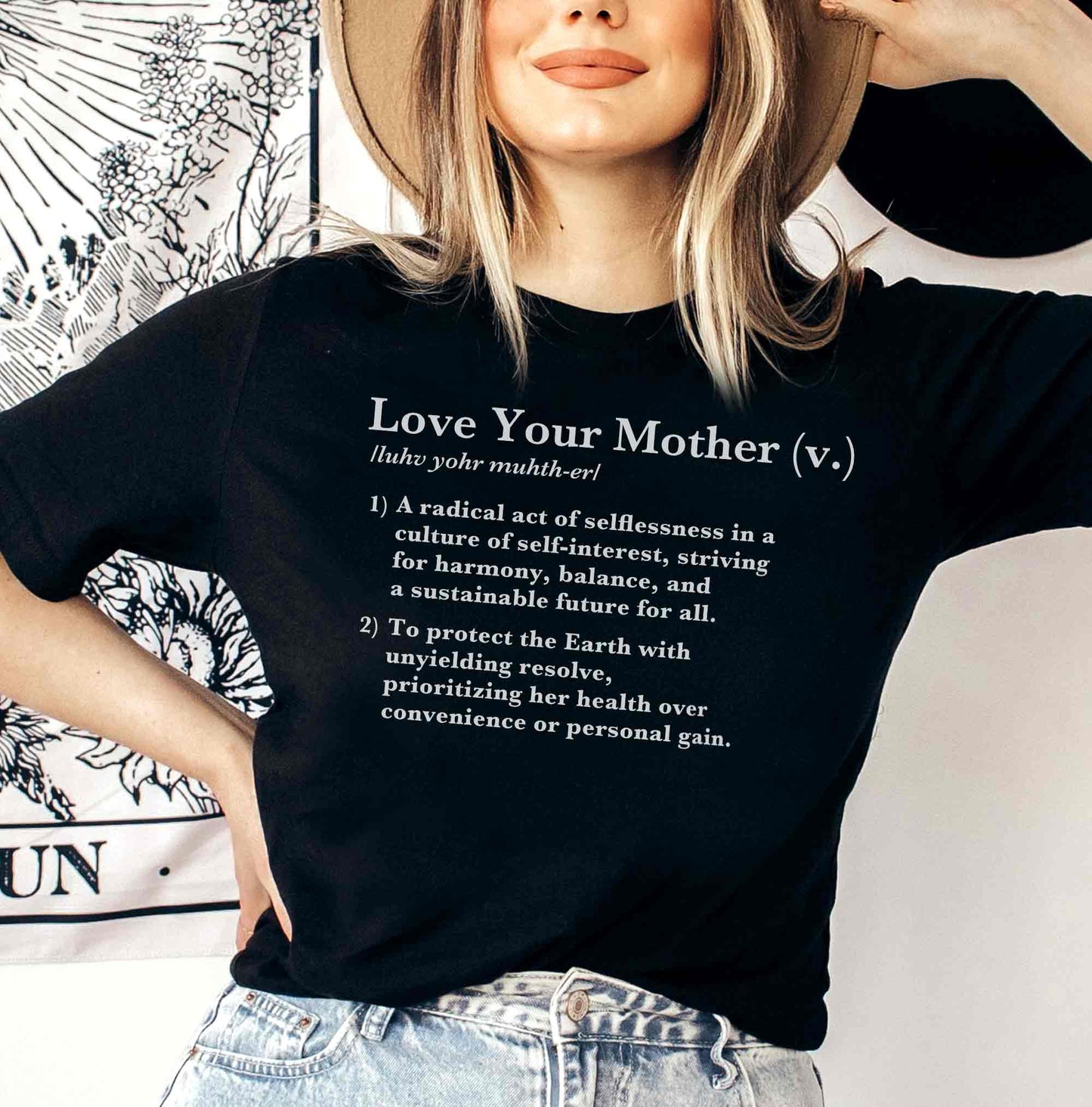 Love Your Mother Definition Tee • Radical Harmony, Protect the Earth, Sustainability Tshirt Activist, Conservationist, Gardener Gift