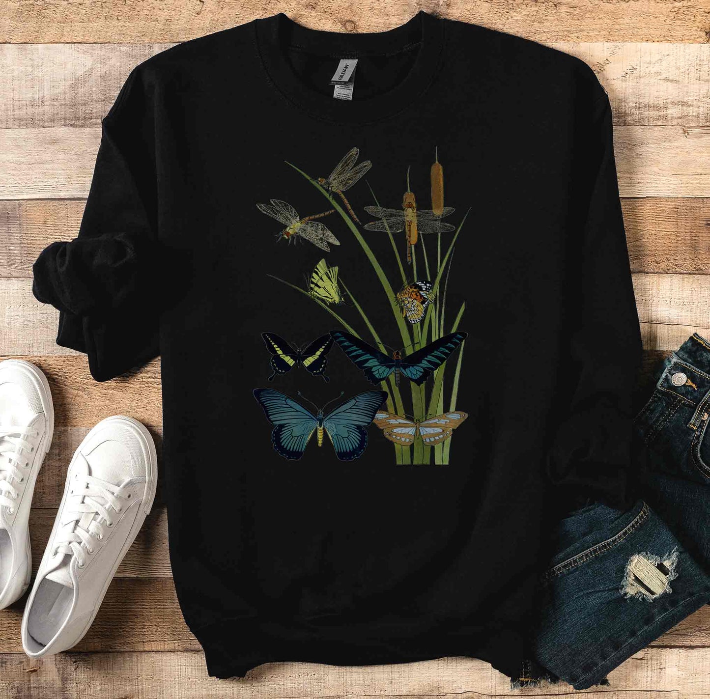 Vintage Entomology Unisex Sweatshirt for a nature, bugs, insects, metamorphosis lover, gardener gift, conservation, academia, entomology