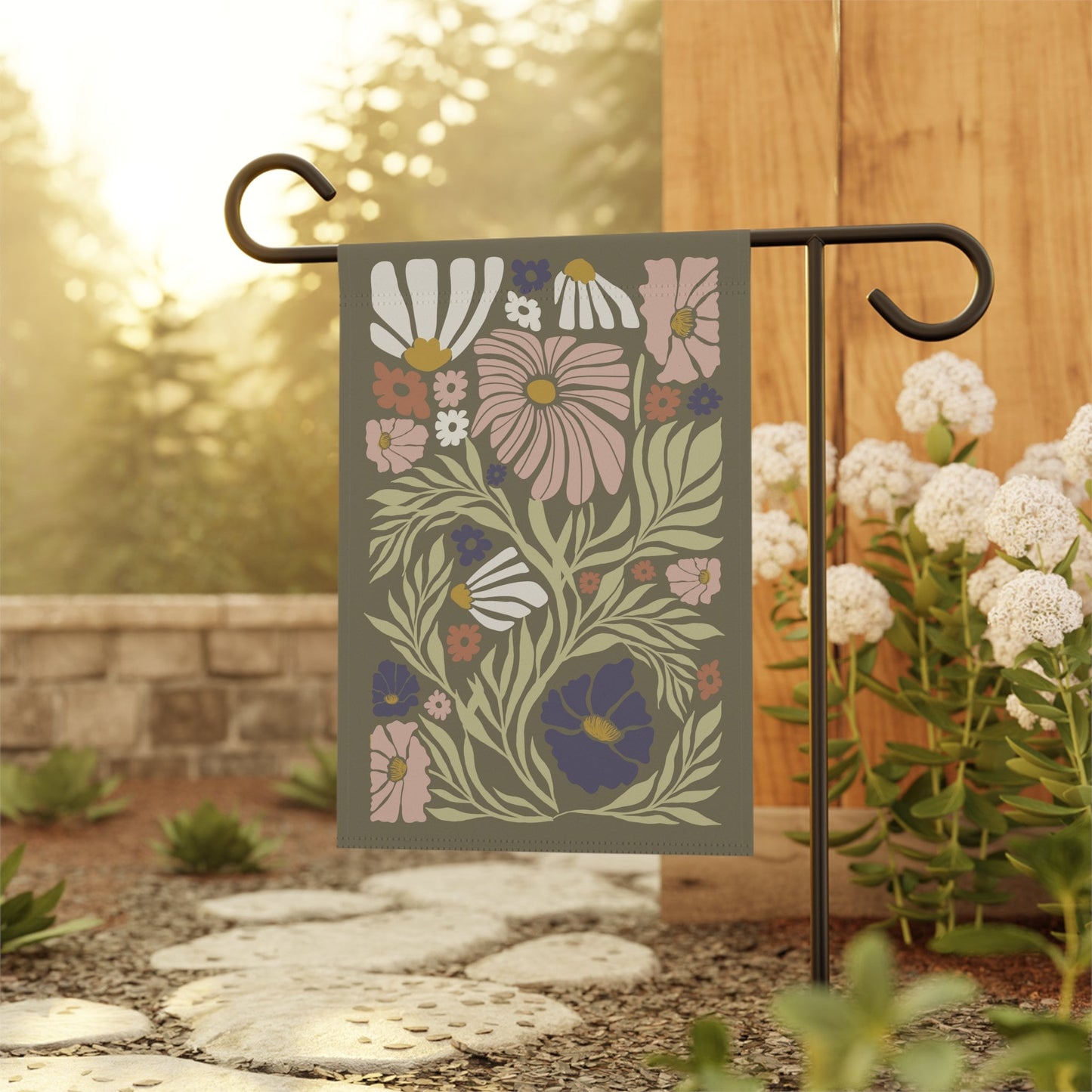 Botanical Matisse Garden House Banner, Flower Market Boho Gardener. Spring Yard Decor to Bring Some Extra Flower Aesthetic into the Home