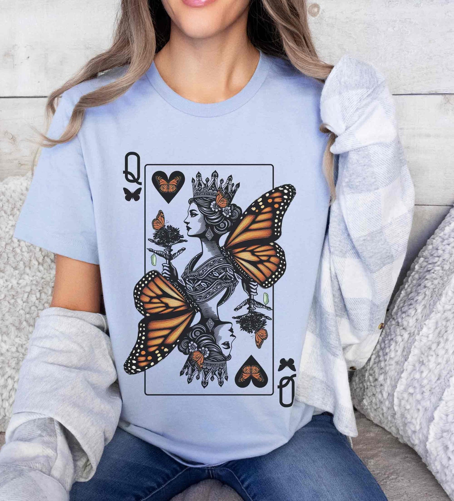 Queen of the Monarch Butterfly Tee, Eco-warrior Protector and Gardener Friend of the Pollinators Who Delights in Milkweed, and Flowers