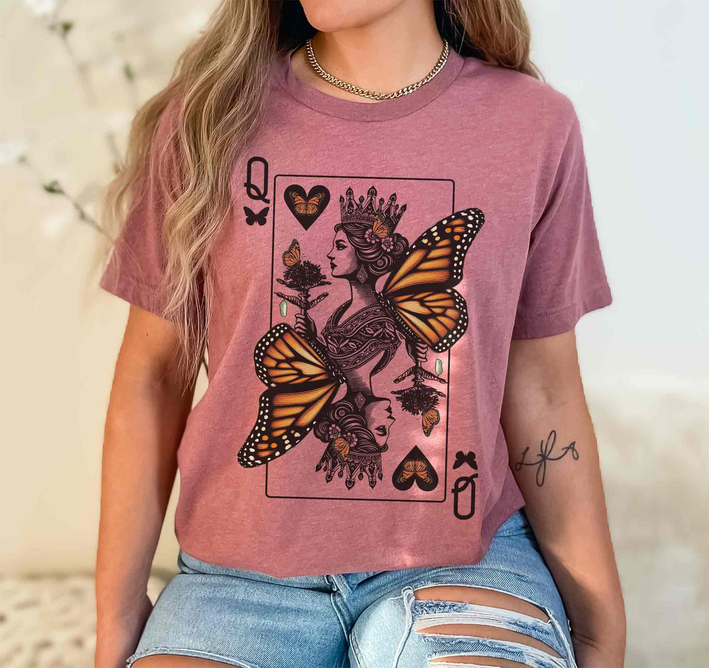 Queen of the Monarch Butterfly Tee, Eco-warrior Protector and Gardener Friend of the Pollinators Who Delights in Milkweed, and Flowers