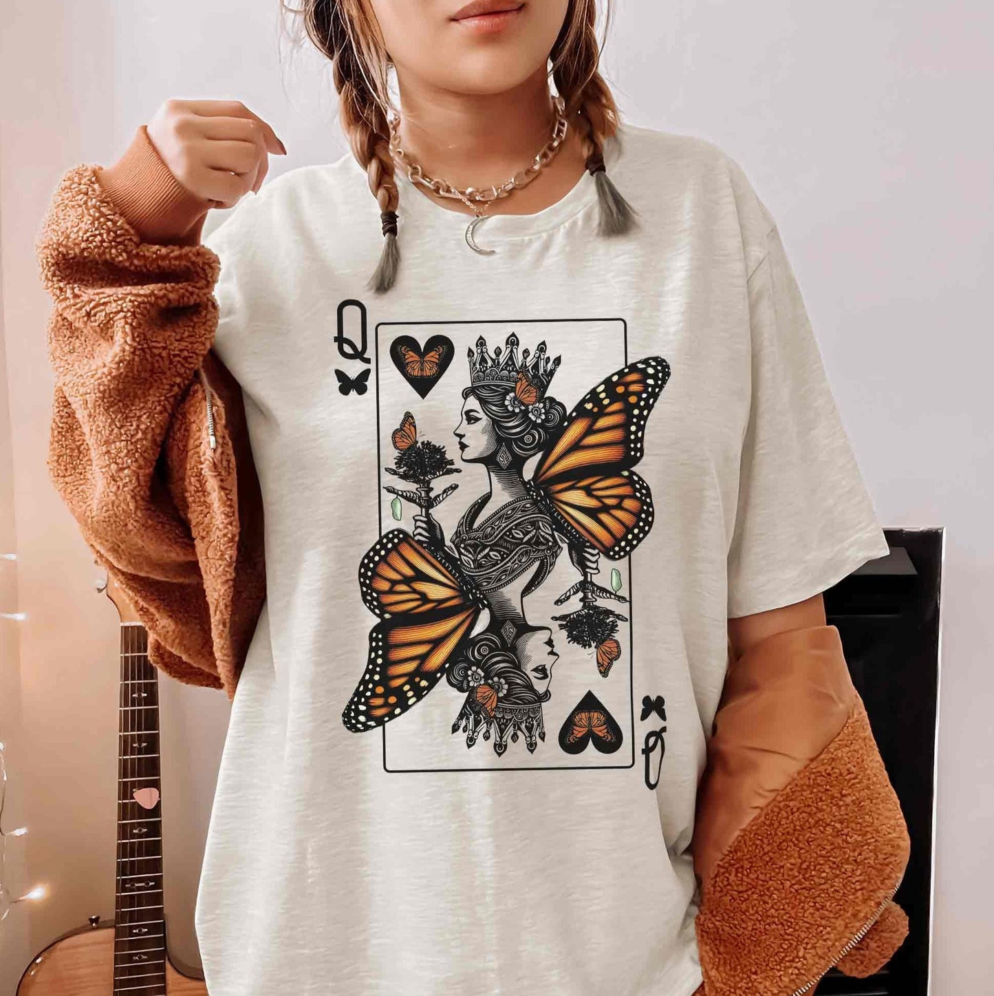 Queen of the Monarch Butterfly Tee, Eco-warrior Protector and Gardener Friend of the Pollinators Who Delights in Milkweed, and Flowers