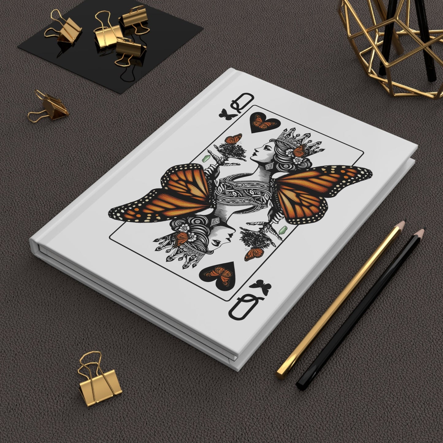 a deck of cards with a butterfly on it