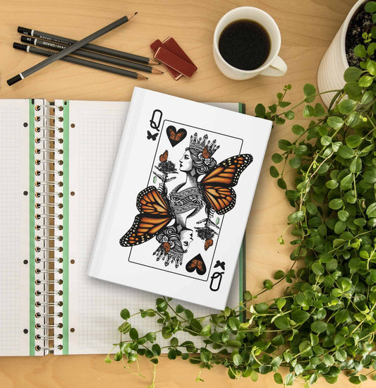 a playing card with a monarch butterfly on it