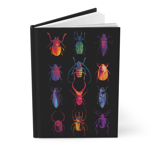 Beetles Coleoptera Hardcover Journal, entomologist, bug lover's gift, nature lovers, goblincore, trendy journal